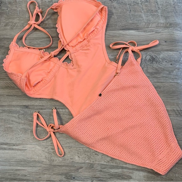 Victoria Secret Crochet Monokini One Piece Swimsuit - Picture 9 of 14